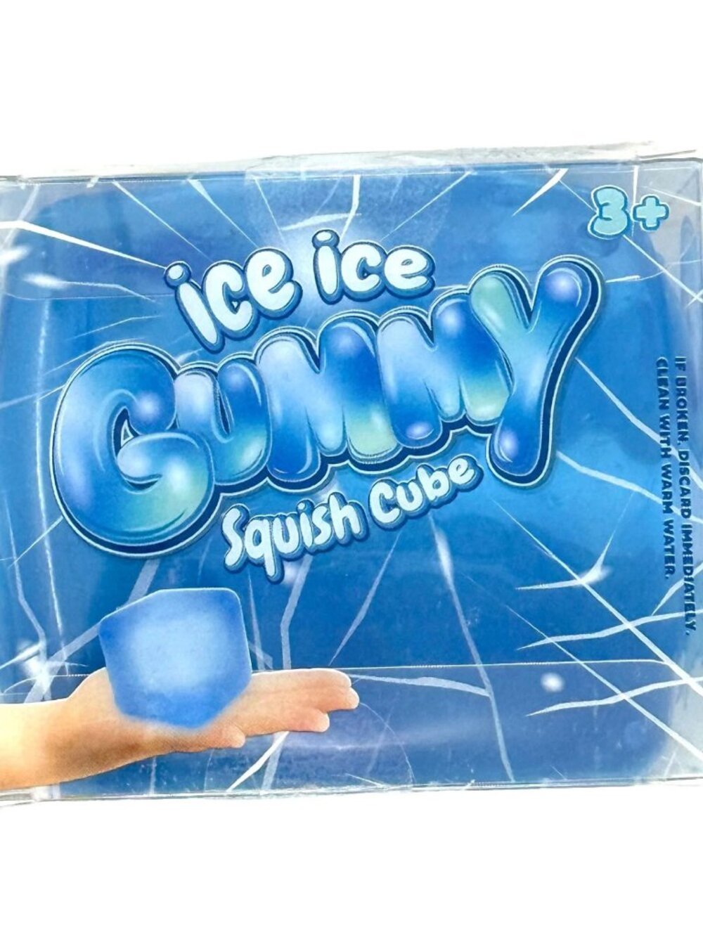 Ice Ice Gummy Squish Cube Blue Goopy Viral Squishy Toy